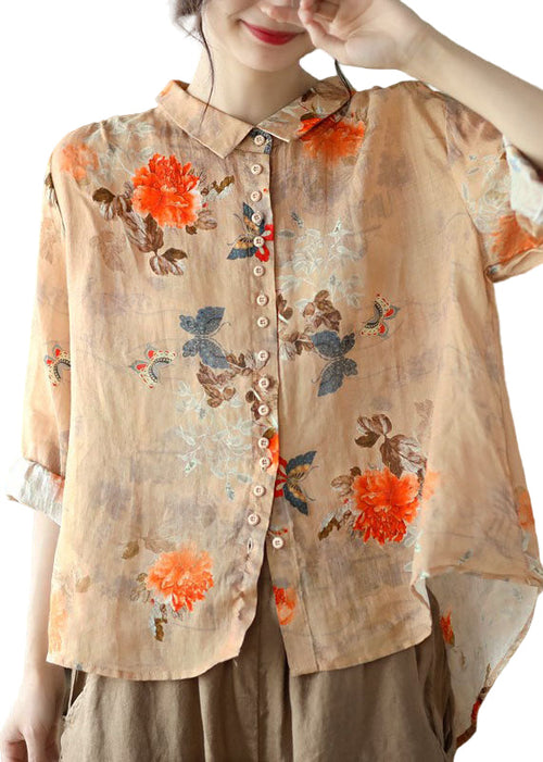 Women's Blouse with Peter Pan Collar and Long Sleeves