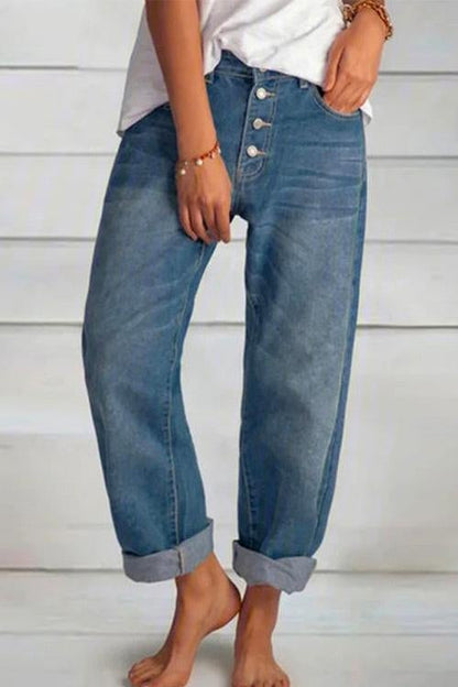 Women's Boyfriend Jeans With Straight Legs
