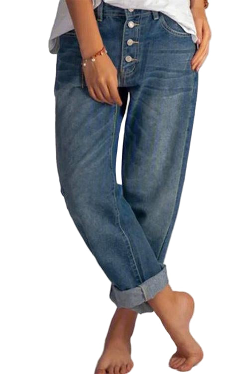 Women's Boyfriend Jeans With Straight Legs