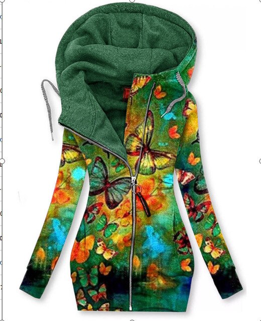 Women's Butterfly Art Vest Sweatshirt