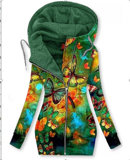 Women's Butterfly Art Vest Sweatshirt