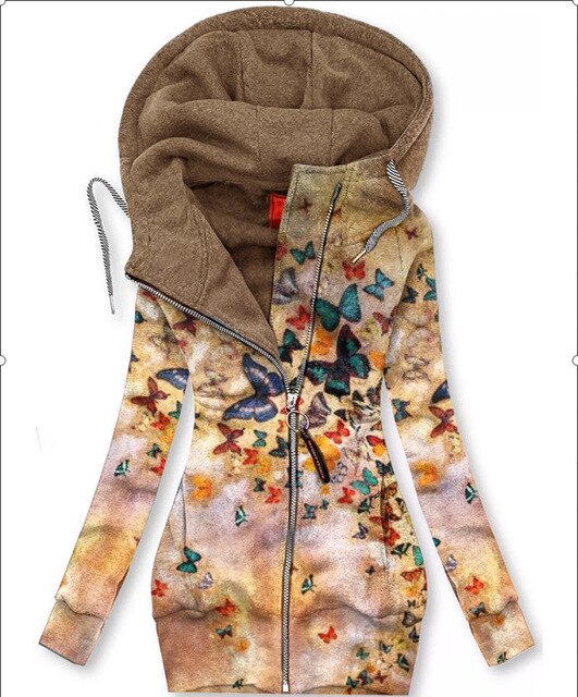 Women's Butterfly Art Vest Sweatshirt
