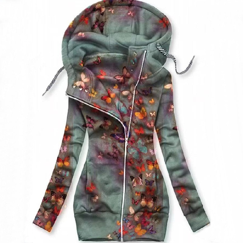 Women's Butterfly Art Vest Sweatshirt