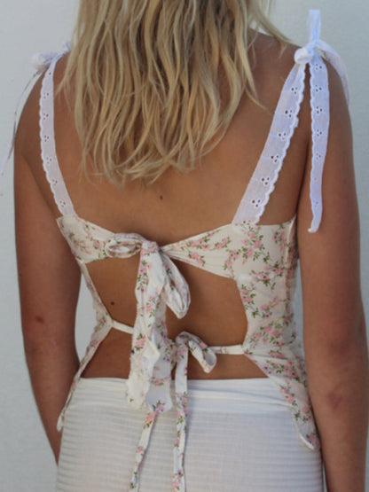 Women's Cami Top V-Neck Bohemian Print
