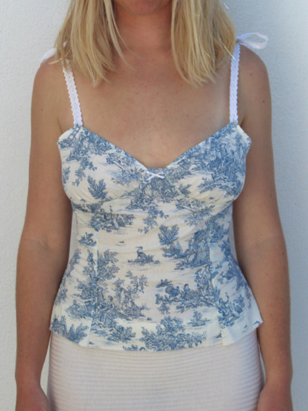 Women's Cami Top V-Neck Bohemian Print