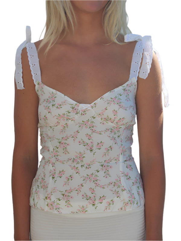Women's Cami Top V-Neck Bohemian Print