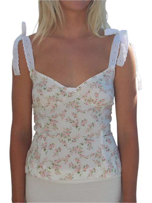 Women's Cami Top V-Neck Bohemian Print