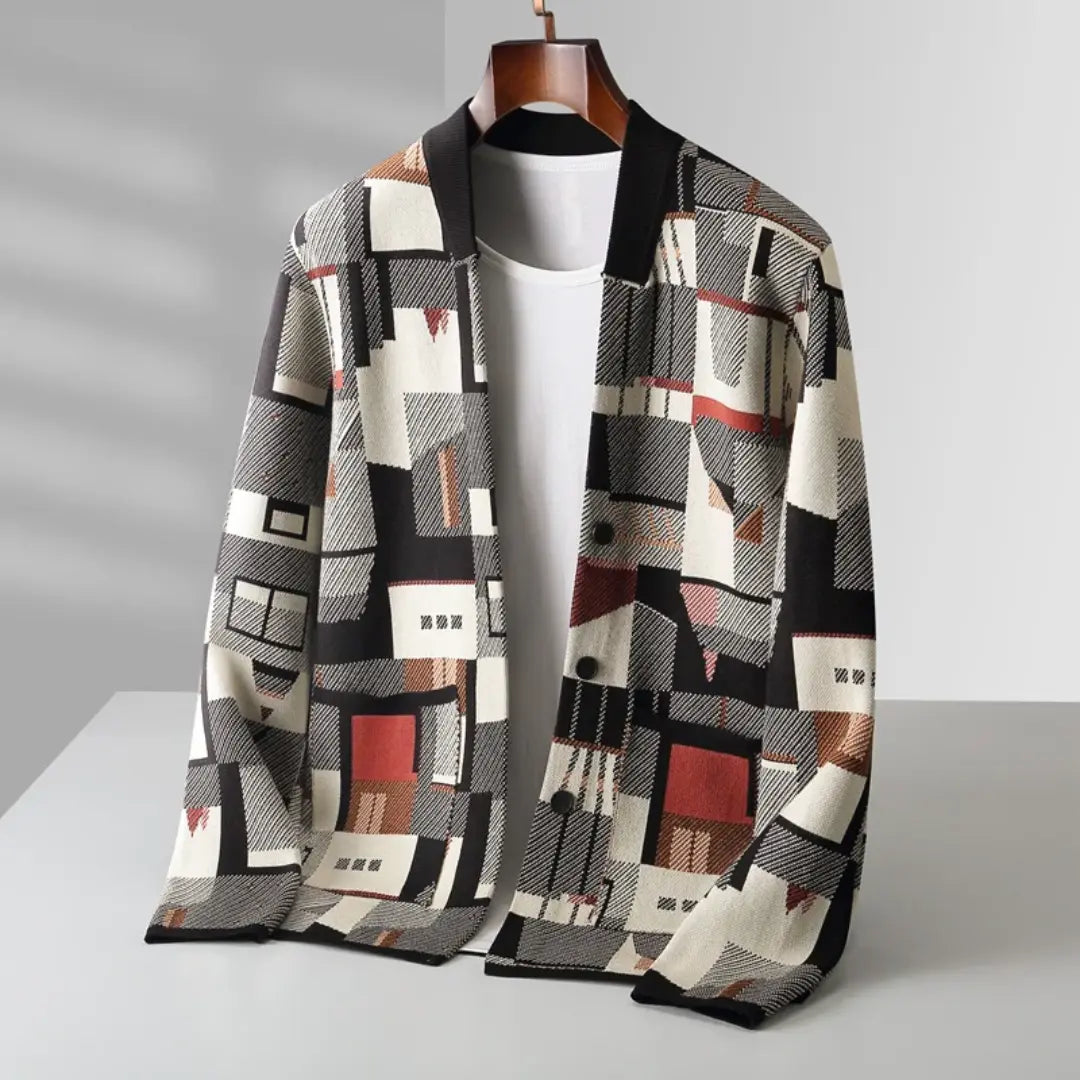 Women's Cardigan Abstract Pattern Tapered Stylish