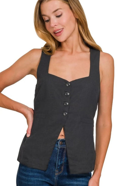 Women's Cardigan Bow Detail Linen Style