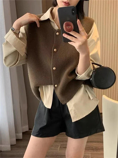 Women's Cardigan Classic With Buttons Cotton Blend