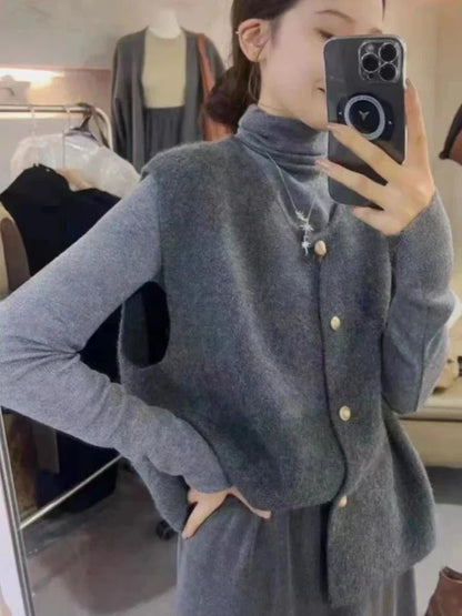 Women's Cardigan Classic With Buttons Cotton Blend