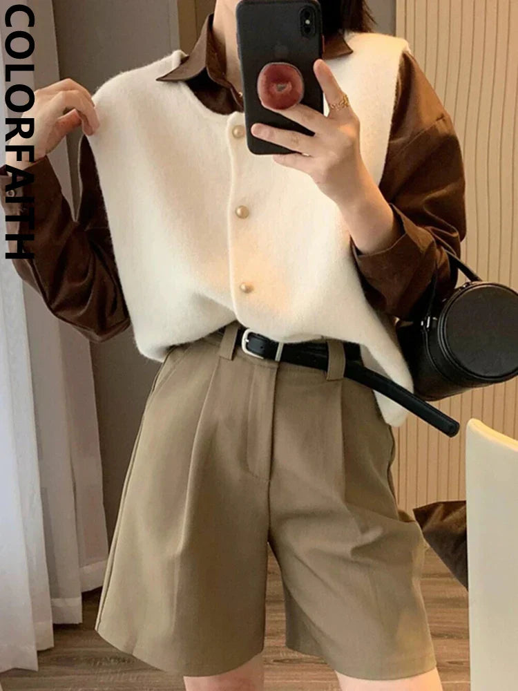 Women's Cardigan Classic With Buttons Cotton Blend