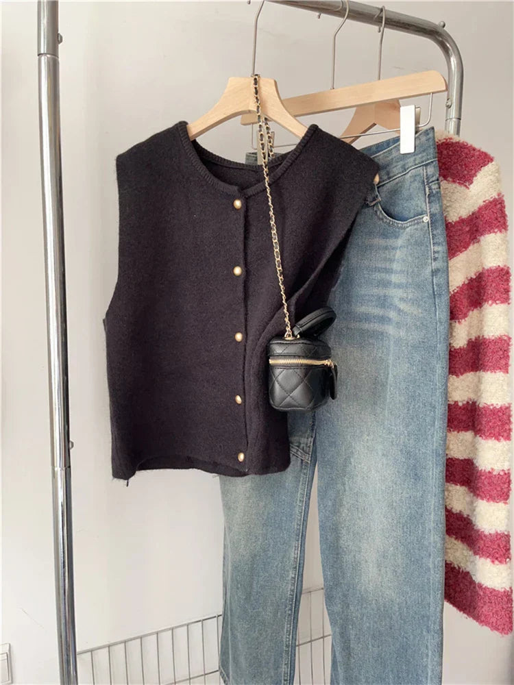 Women's Cardigan Classic With Buttons Cotton Blend