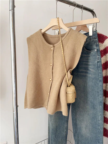 Women's Cardigan Classic With Buttons Cotton Blend