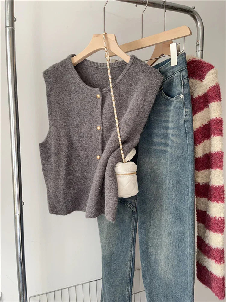 Women's Cardigan Classic With Buttons Cotton Blend