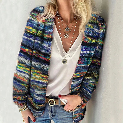 Women's Cardigan Knitted Casual Loose Jacket for Autumn and Winter