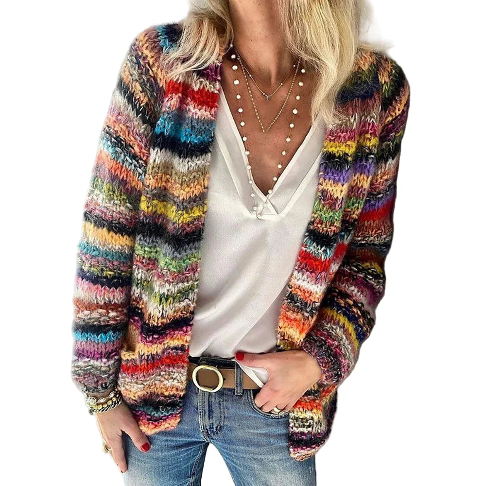 Women's Cardigan Knitted Casual Loose Jacket for Autumn and Winter