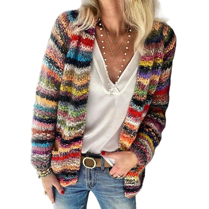 Women's Cardigan Knitted Casual Loose Jacket for Autumn and Winter