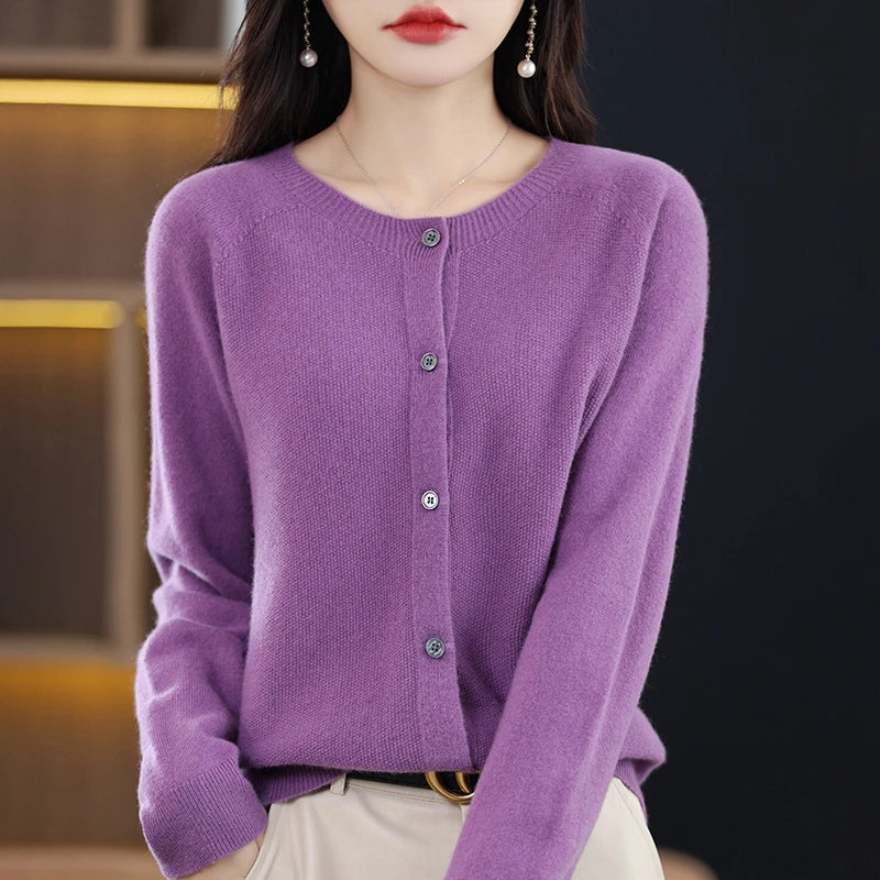 Women's Cardigan Round Neck Comfortable