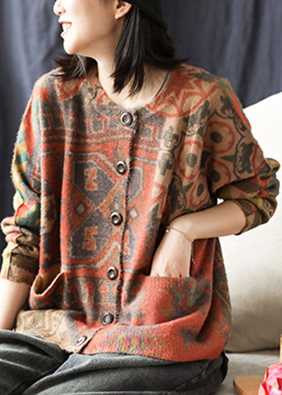 Women's Cardigan With Buttons and Pockets Loose Fit Sweaters