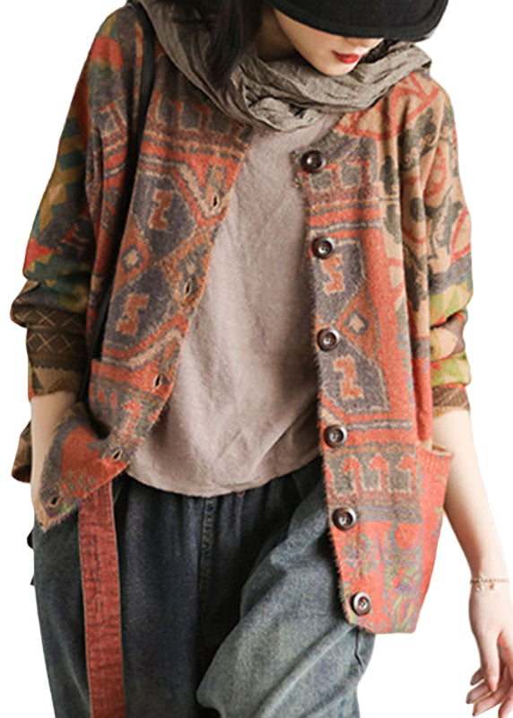 Women's Cardigan With Buttons and Pockets Loose Fit Sweaters