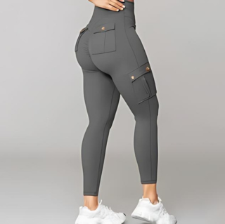 Women's Cargo Trousers High Waist Casual Slim Fit