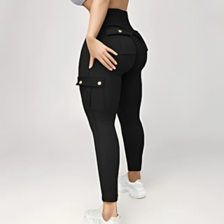Women's Cargo Trousers High Waist Casual Slim Fit