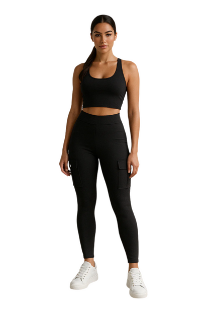 Women's Cargo Trousers High Waist Casual Slim Fit