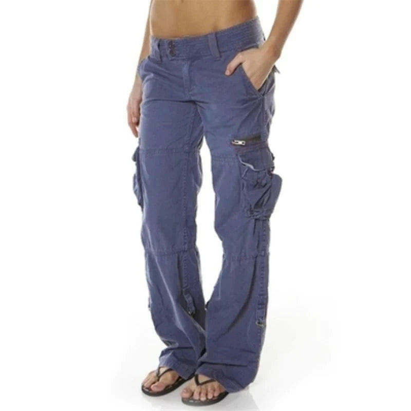 Women's Cargo Trousers With Practical Pockets For Active Occasions