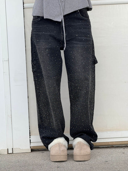 Women's Casual Jeans With Diamond Details