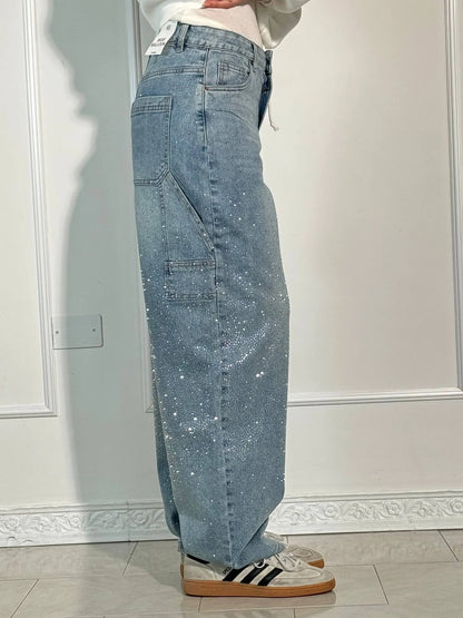 Women's Casual Jeans With Diamond Details