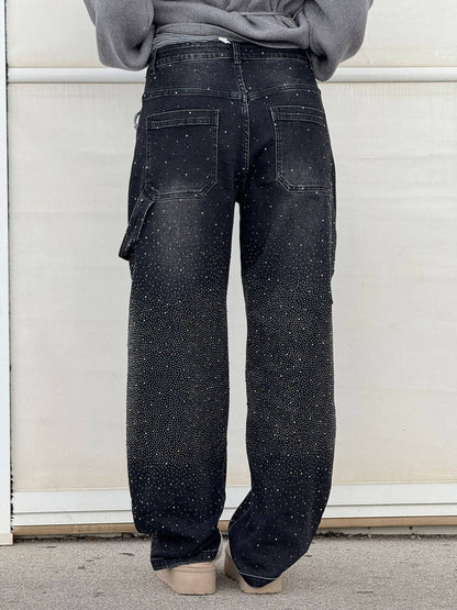 Women's Casual Jeans With Diamond Details