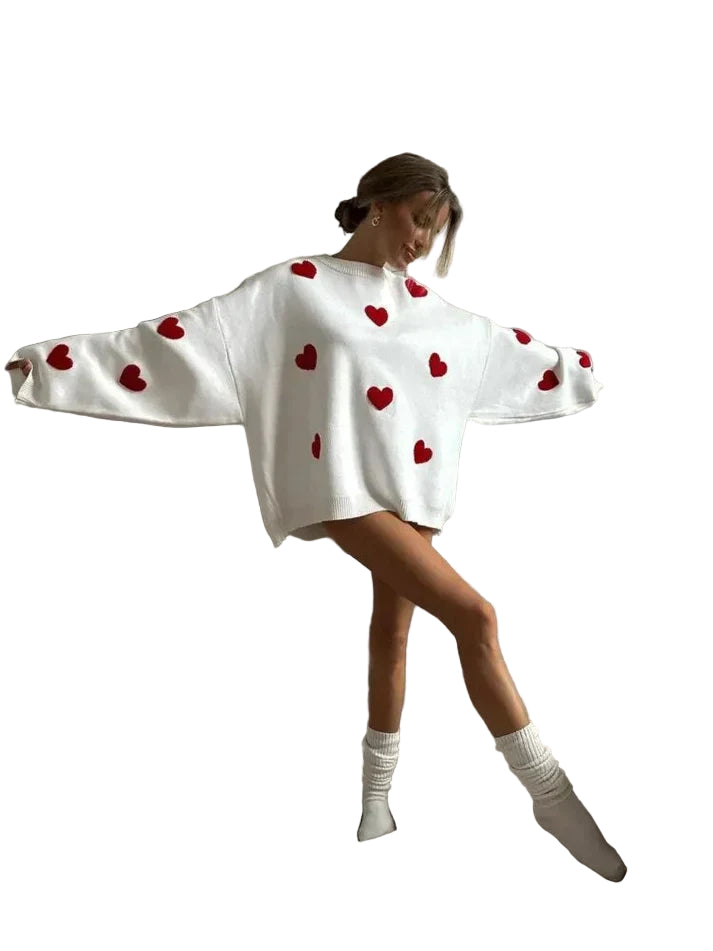 Women's Casual Knitted Sweater With Ribbed Design