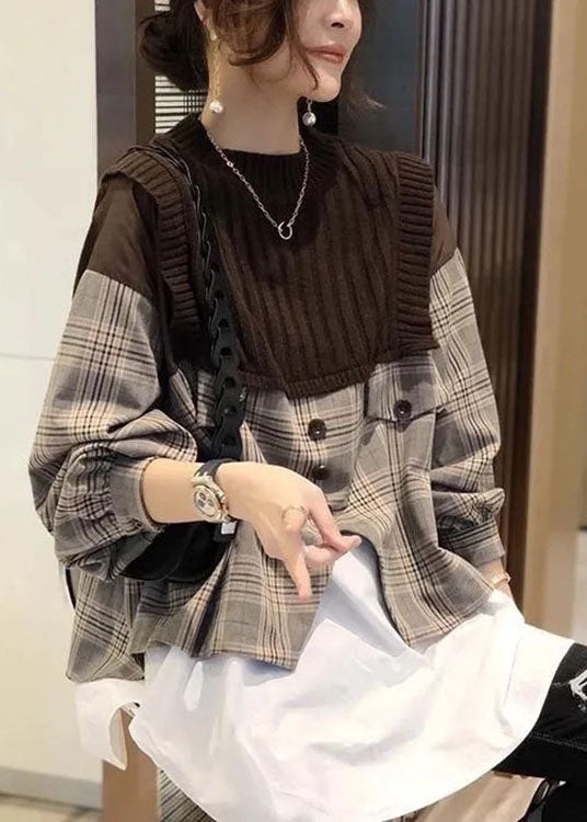 Women's Casual Long-sleeved Checkered Shirt