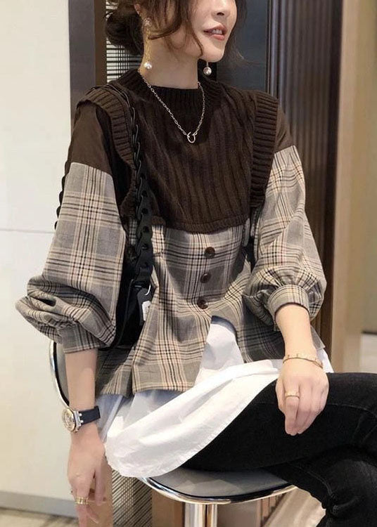 Women's Casual Long-sleeved Checkered Shirt