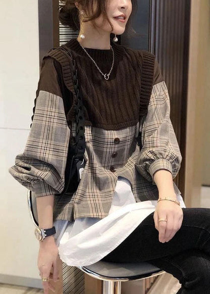 Women's Casual Long-sleeved Checkered Shirt