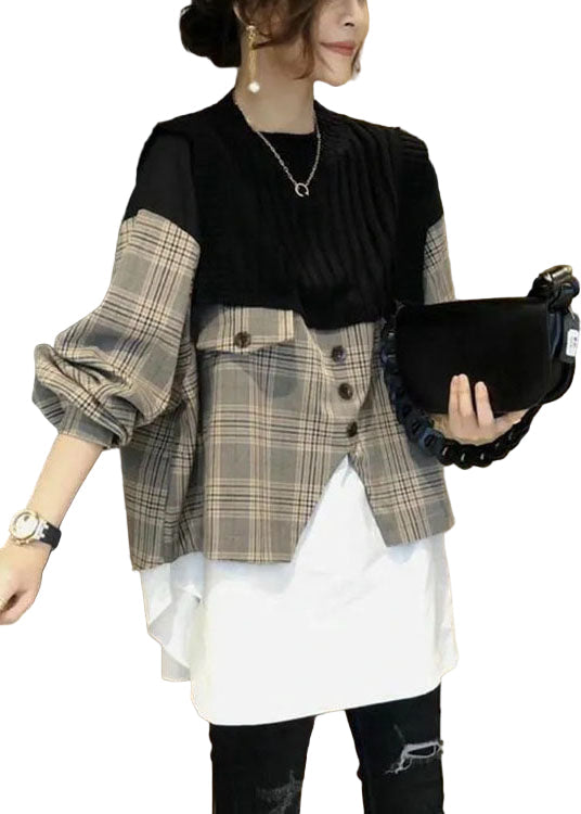 Women's Casual Long-sleeved Checkered Shirt