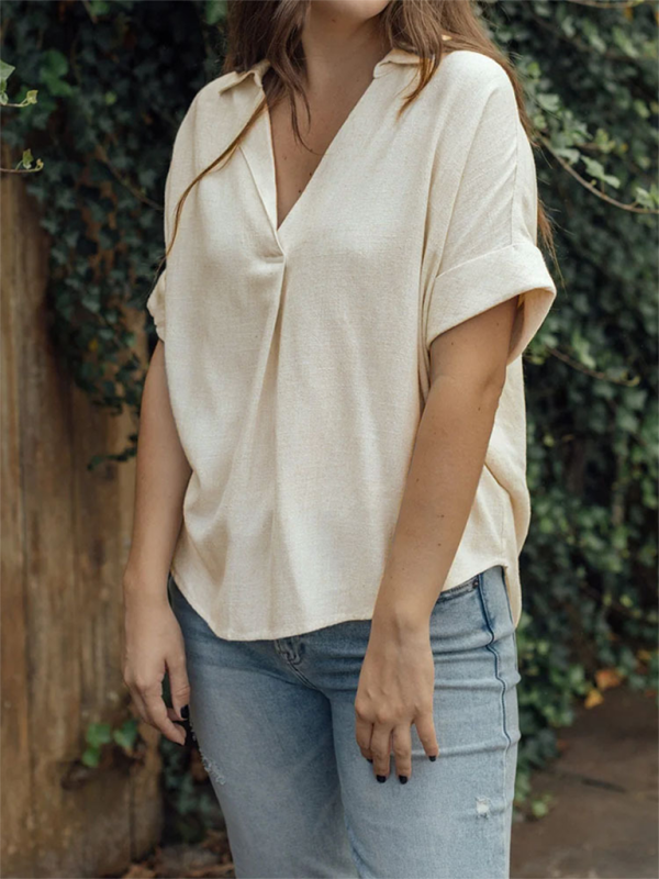 Women's Casual Shirt from in Solid Colour