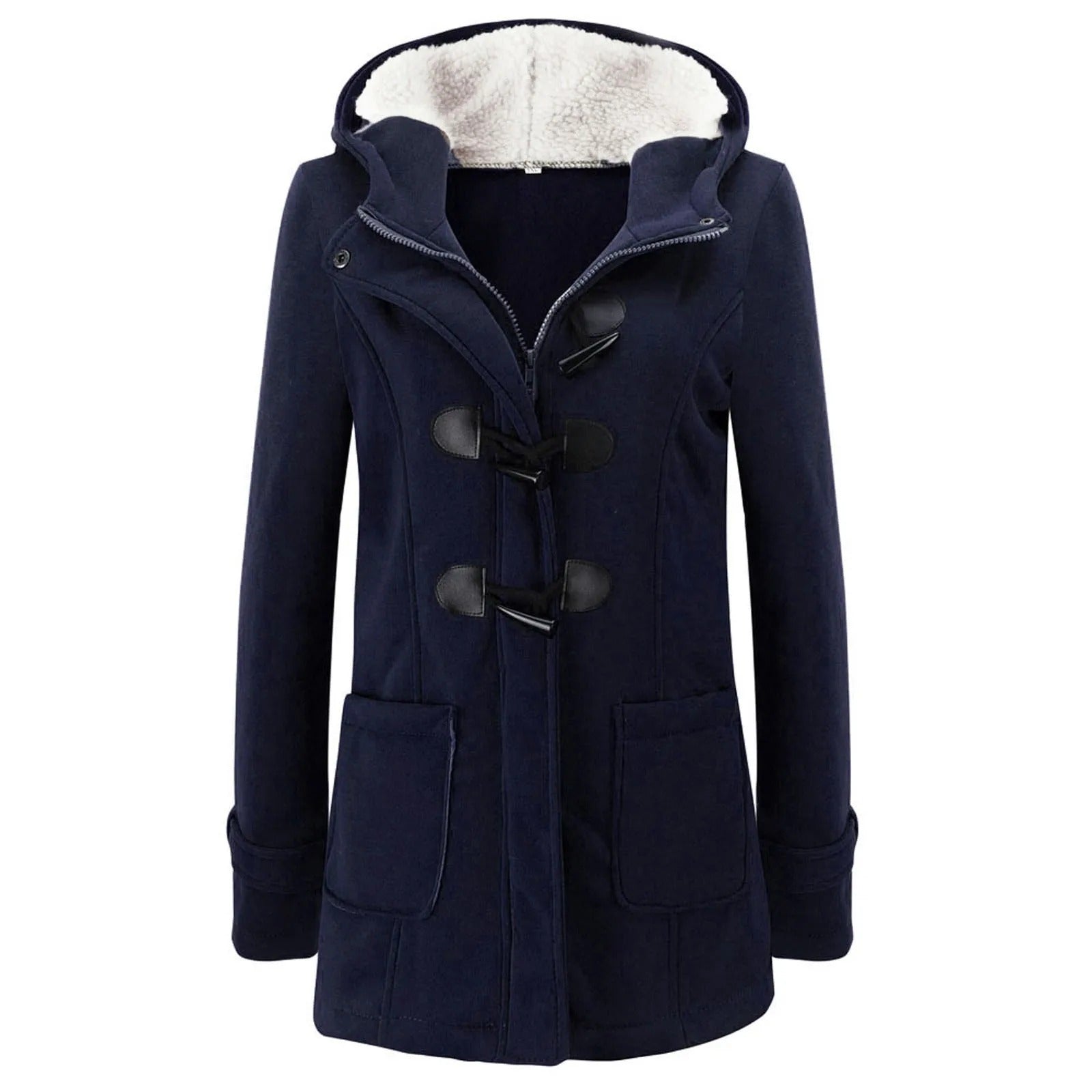 Women's Casual Winter Button Hoodie