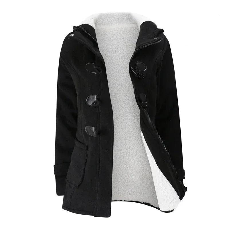 Women's Casual Winter Button Hoodie