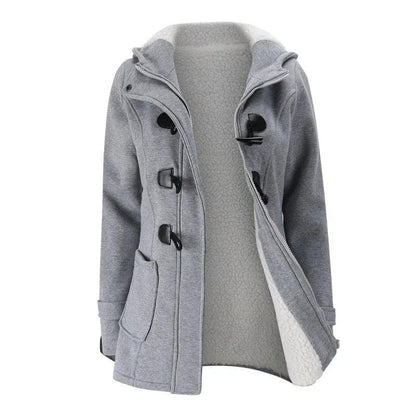 Women's Casual Winter Button Hoodie