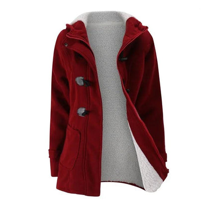 Women's Casual Winter Button Hoodie