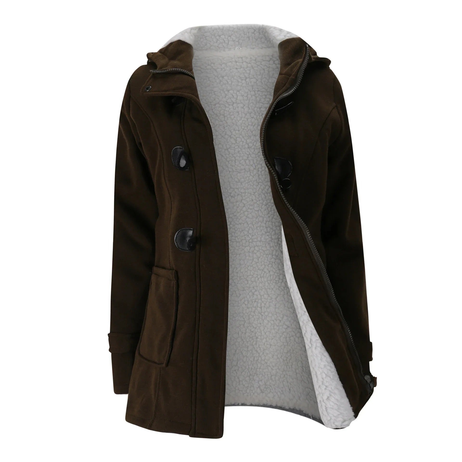 Women's Casual Winter Button Hoodie
