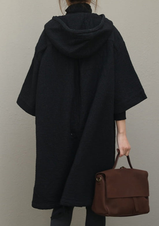 Women's Catwalk Dress with Hood and Half Sleeves