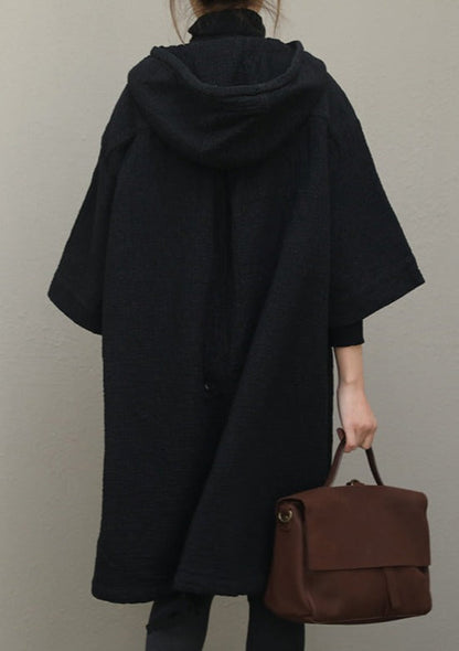Women's Catwalk Dress with Hood and Half Sleeves