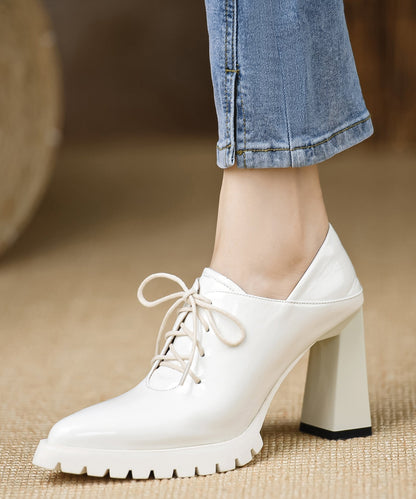 Women's Chunky Sandals with Leather Cross Straps