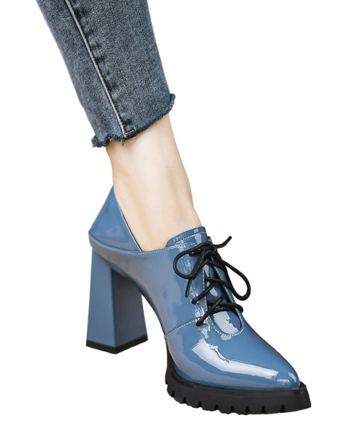 Women's Chunky Sandals with Leather Cross Straps