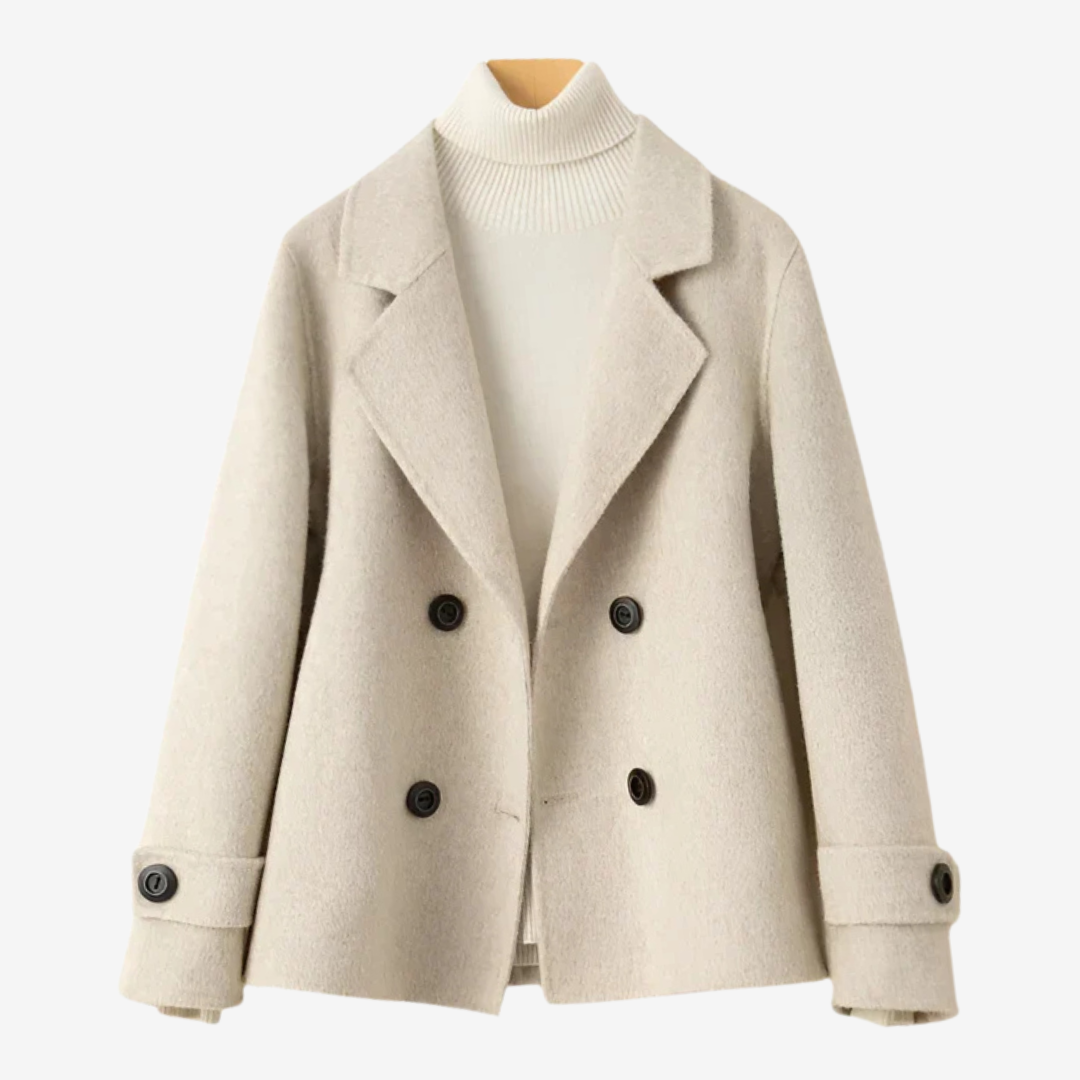 Women's Classic Jacket with Double Row of Buttons
