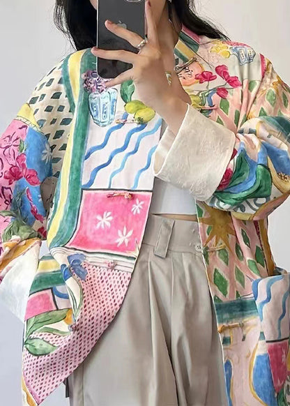 Women's Colourblock Print Top with Pockets