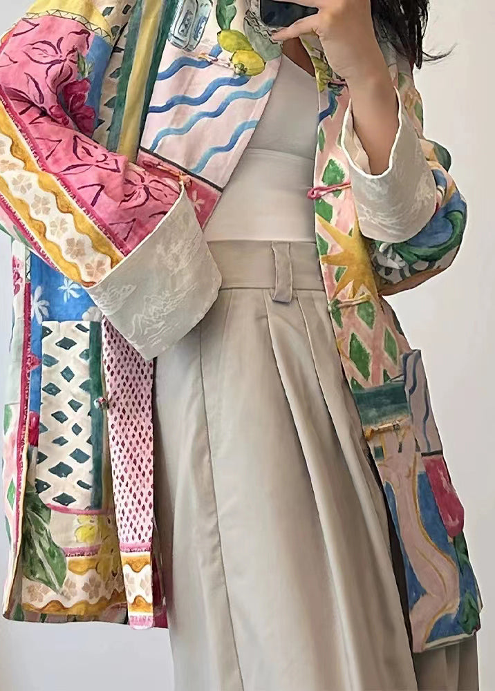 Women's Colourblock Print Top with Pockets